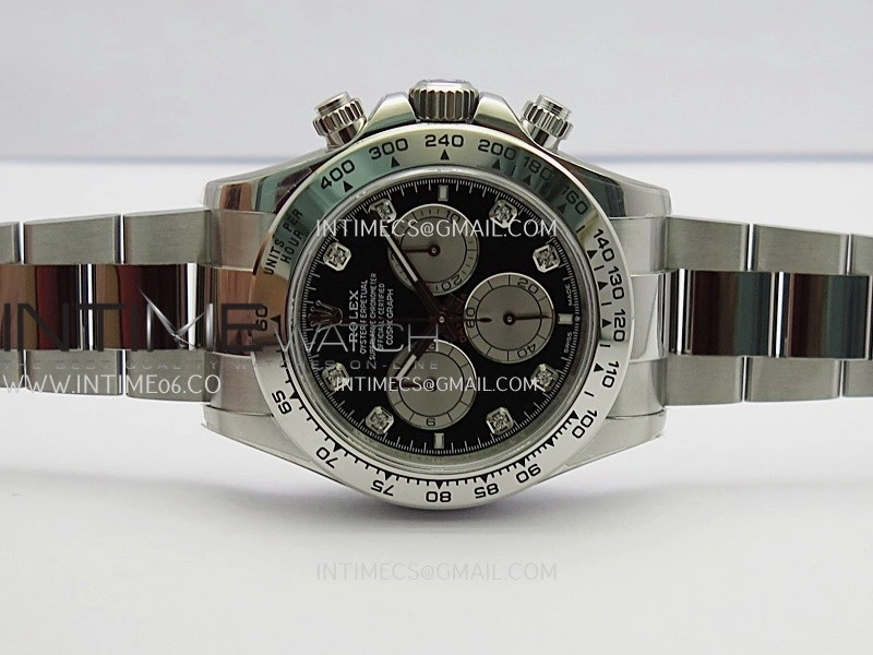 Daytona 126509 904L SS UFO 1:1 Best Edition Black Dial Silver Subdial Diamond Marker On 904L SS Bracelet UF4131