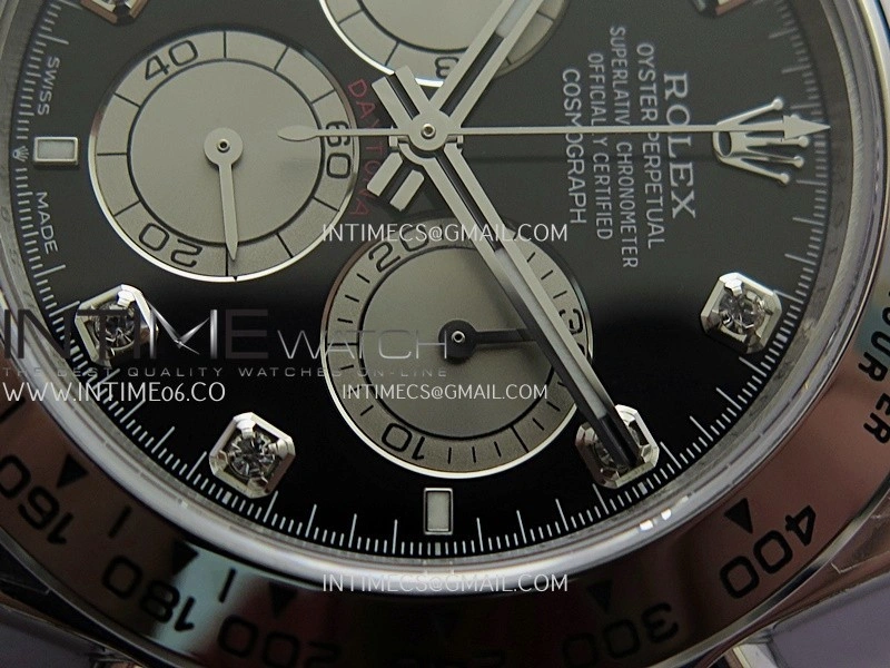 Daytona 126509 904L SS UFO 1:1 Best Edition Black Dial Silver Subdial Diamond Marker On 904L SS Bracelet UF4131