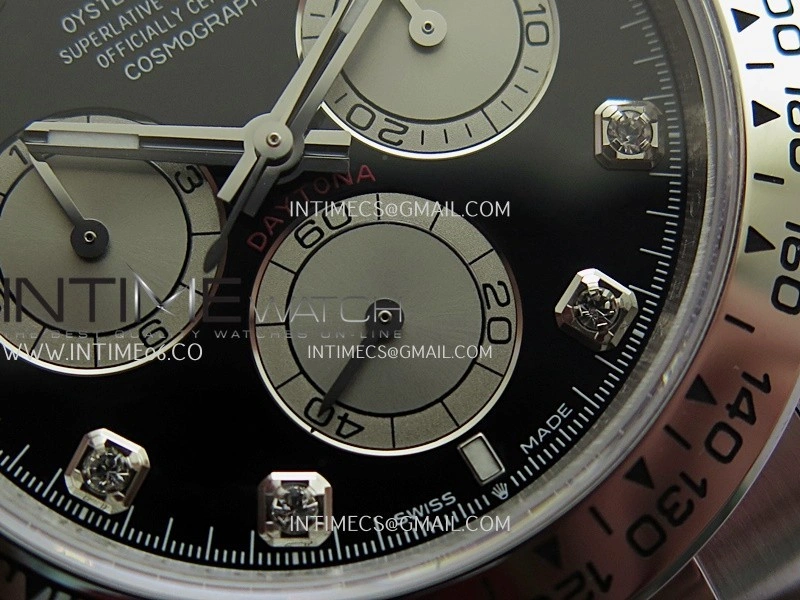 Daytona 126509 904L SS UFO 1:1 Best Edition Black Dial Silver Subdial Diamond Marker On 904L SS Bracelet UF4131