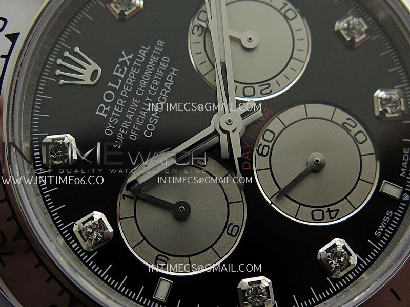 Daytona 126509 904L SS UFO 1:1 Best Edition Black Dial Silver Subdial Diamond Marker On 904L SS Bracelet UF4131