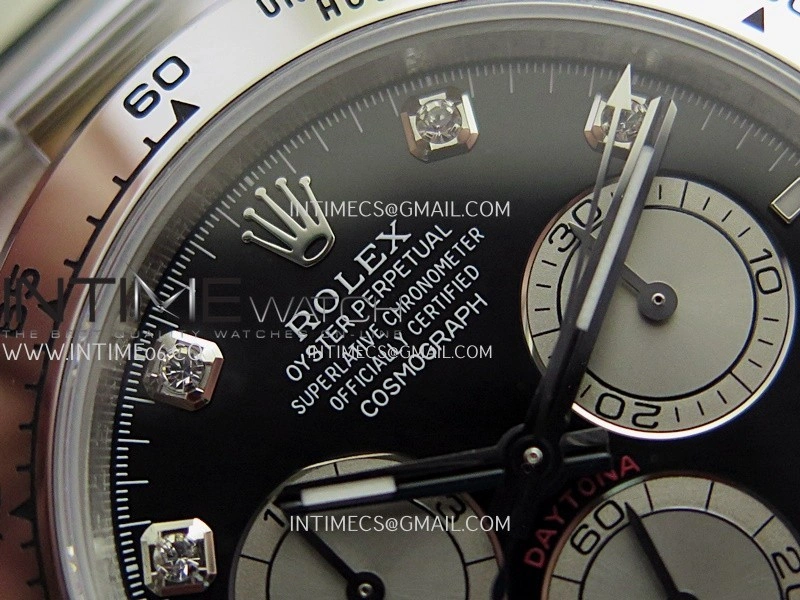 Daytona 126509 904L SS UFO 1:1 Best Edition Black Dial Silver Subdial Diamond Marker On 904L SS Bracelet UF4131