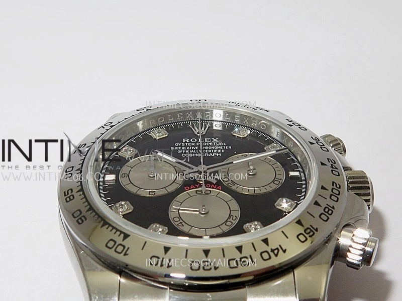 Daytona 126509 904L SS UFO 1:1 Best Edition Black Dial Silver Subdial Diamond Marker On 904L SS Bracelet UF4131