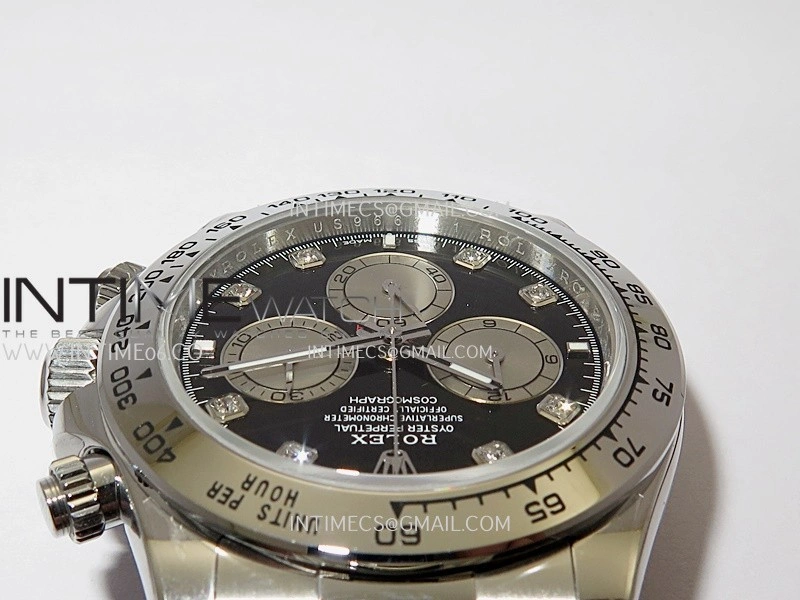 Daytona 126509 904L SS UFO 1:1 Best Edition Black Dial Silver Subdial Diamond Marker On 904L SS Bracelet UF4131
