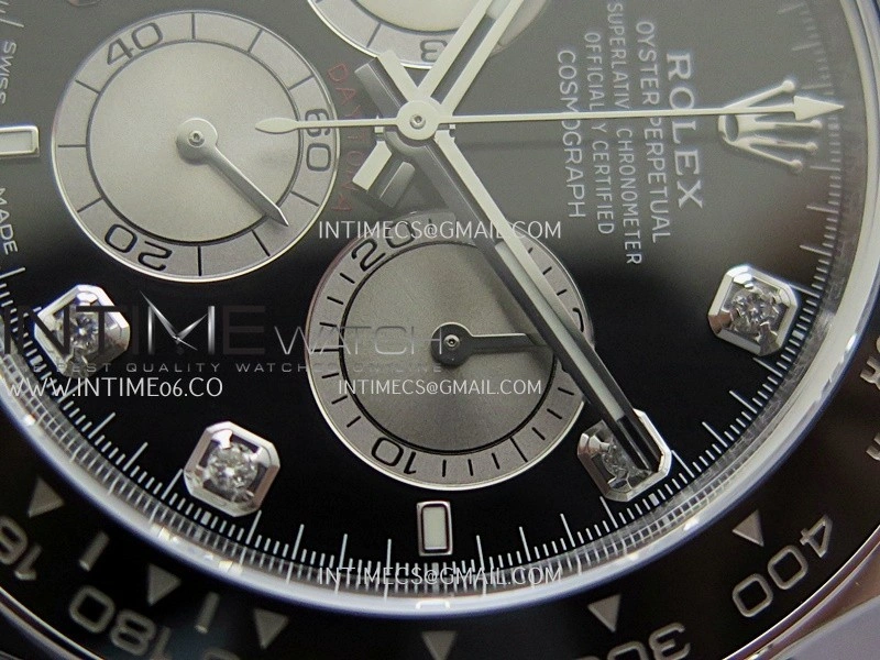 Daytona 126519 Gain Weight ARF 1:1 Best Edition Black Dial Silver Subdial Diamond Marker On Oysterflex Strap DD4131