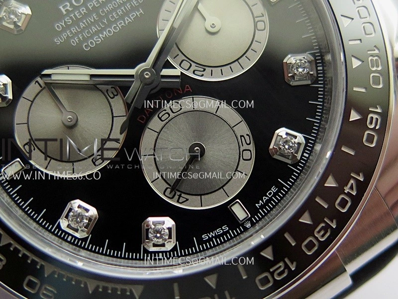 Daytona 126519 Gain Weight ARF 1:1 Best Edition Black Dial Silver Subdial Diamond Marker On Oysterflex Strap DD4131