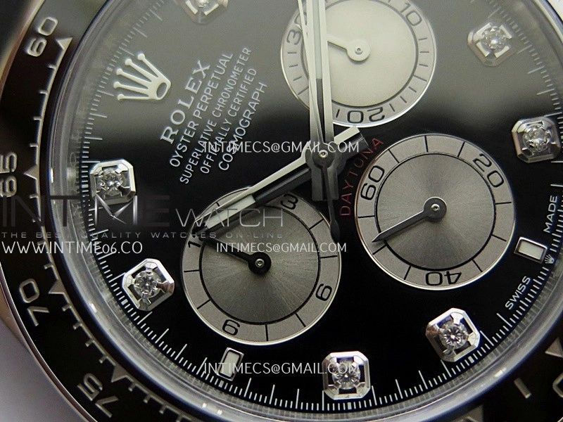 Daytona 126519 Gain Weight ARF 1:1 Best Edition Black Dial Silver Subdial Diamond Marker On Oysterflex Strap DD4131