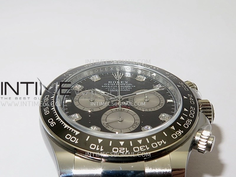 Daytona 126519 Gain Weight ARF 1:1 Best Edition Black Dial Silver Subdial Diamond Marker On Oysterflex Strap DD4131