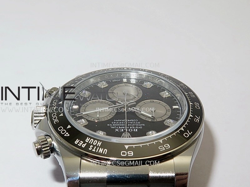 Daytona 126519 Gain Weight ARF 1:1 Best Edition Black Dial Silver Subdial Diamond Marker On Oysterflex Strap DD4131