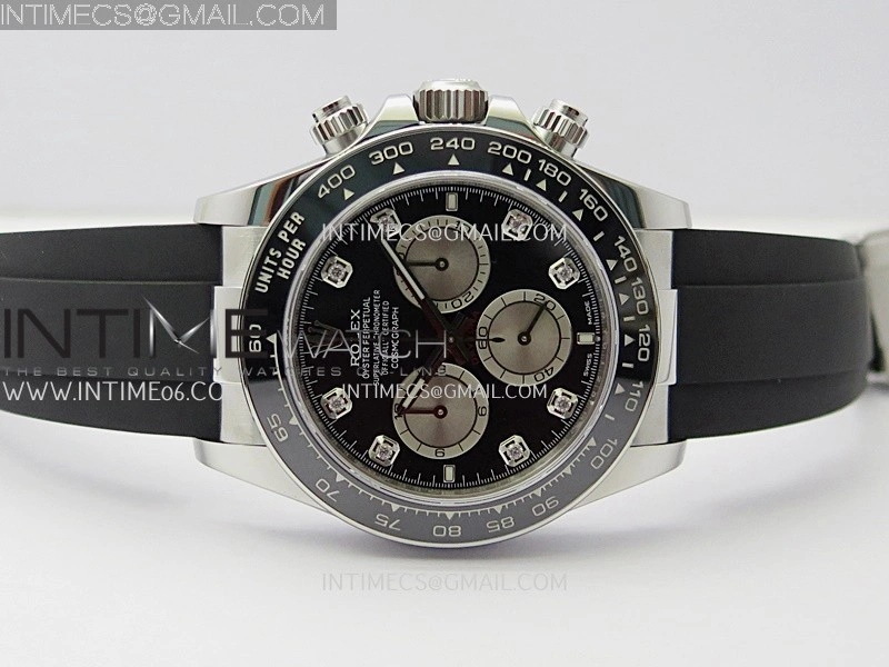 Daytona 126519 Gain Weight VSF 1:1 Best Edition Black Dial Silver Subdial Diamond Marker on Oysterflex Strap DD4131