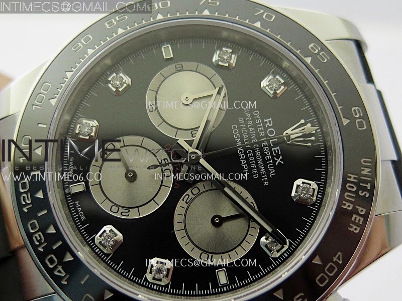 Daytona 126519 Gain Weight VSF 1:1 Best Edition Black Dial Silver Subdial Diamond Marker on Oysterflex Strap DD4131