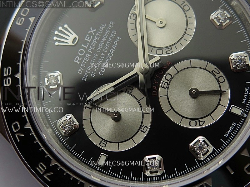 Daytona 126519 Gain Weight VSF 1:1 Best Edition Black Dial Silver Subdial Diamond Marker on Oysterflex Strap DD4131