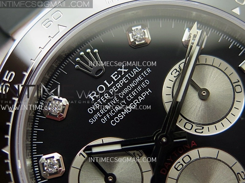 Daytona 126519 Gain Weight VSF 1:1 Best Edition Black Dial Silver Subdial Diamond Marker on Oysterflex Strap DD4131
