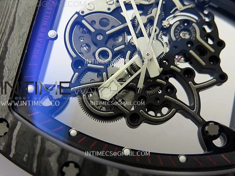RM055 NTPT Ti APSF 1:1 Best Edition Black Inner Bezel Red Crown on Black Rubber Strap RMUL2 Super Clone