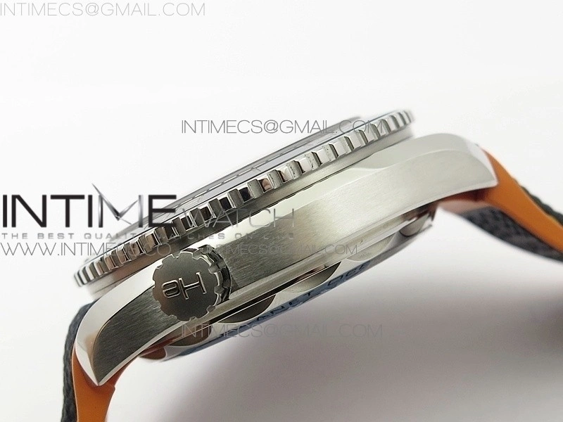 Planet Ocean 43.5mm SS VSF 1:1 Best Edition Black Orange Bezel Black Dial on Black Nylon Strap A8900 Super Clone