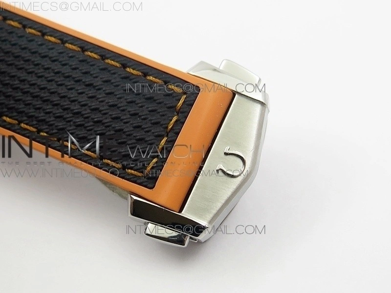 Planet Ocean 43.5mm SS VSF 1:1 Best Edition Black Orange Bezel Black Dial on Black Nylon Strap A8900 Super Clone