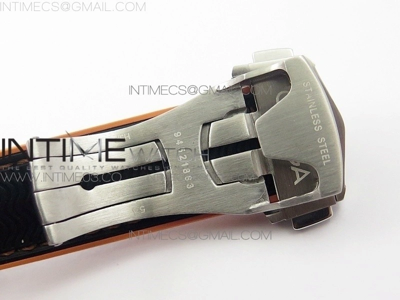 Planet Ocean 43.5mm SS VSF 1:1 Best Edition Black Orange Bezel Black Dial on Black Nylon Strap A8900 Super Clone