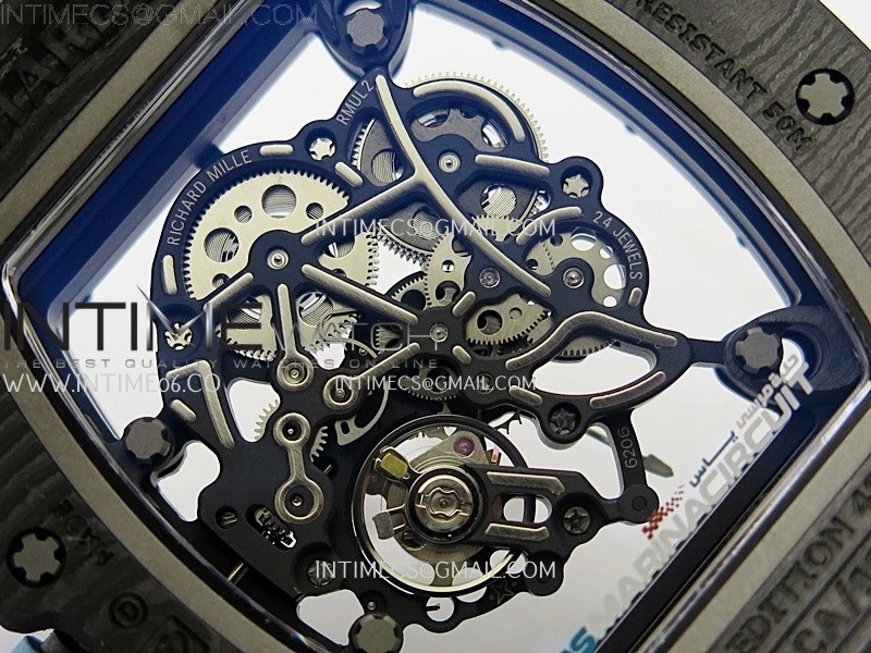 RM055 NTPT APSF 1:1 Best Edition Blue Inner Bezel Blue Crown On White Rubber Strap RMUL2 Super Clone