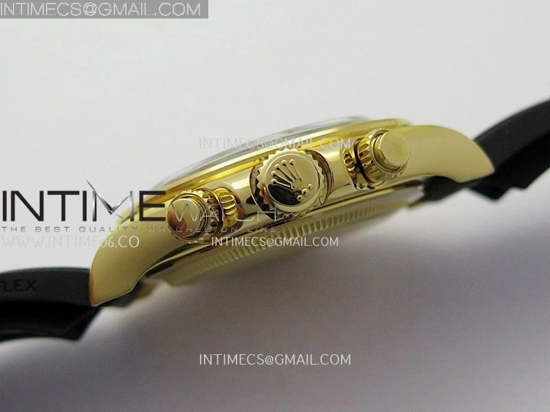 Daytona 126518 904L YG GMF 1:1 Best Edition Gold Dial Gold Black Subdial Stick Marker on Oysterflex Strap SH4131