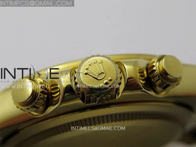 Daytona 126518 904L YG GMF 1:1 Best Edition Gold Dial Gold Black Subdial Stick Marker on Oysterflex Strap SH4131
