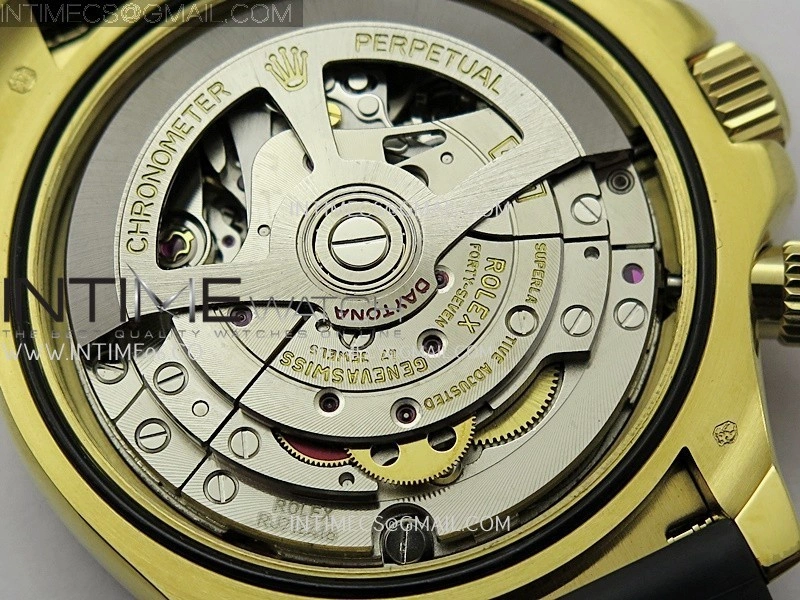Daytona 126518 904L YG GMF 1:1 Best Edition Gold Dial Gold Black Subdial Stick Marker on Oysterflex Strap SH4131