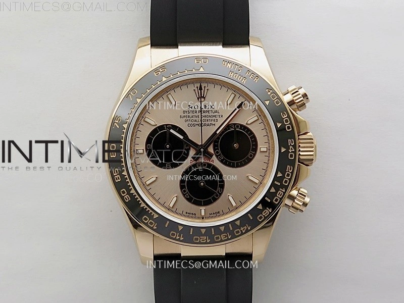 Daytona 126515 QF Gain Weight 1:1 Best Edition RG Dial Black Subdial Sticks Markers on Oysterflex Strap SH4131 V11