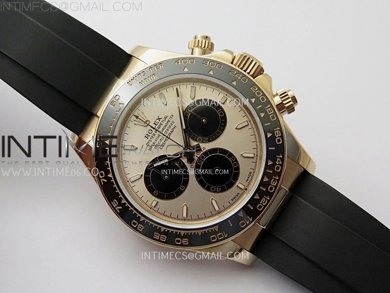 Daytona 126515 QF Gain Weight 1:1 Best Edition RG Dial Black Subdial Sticks Markers on Oysterflex Strap SH4131 V11
