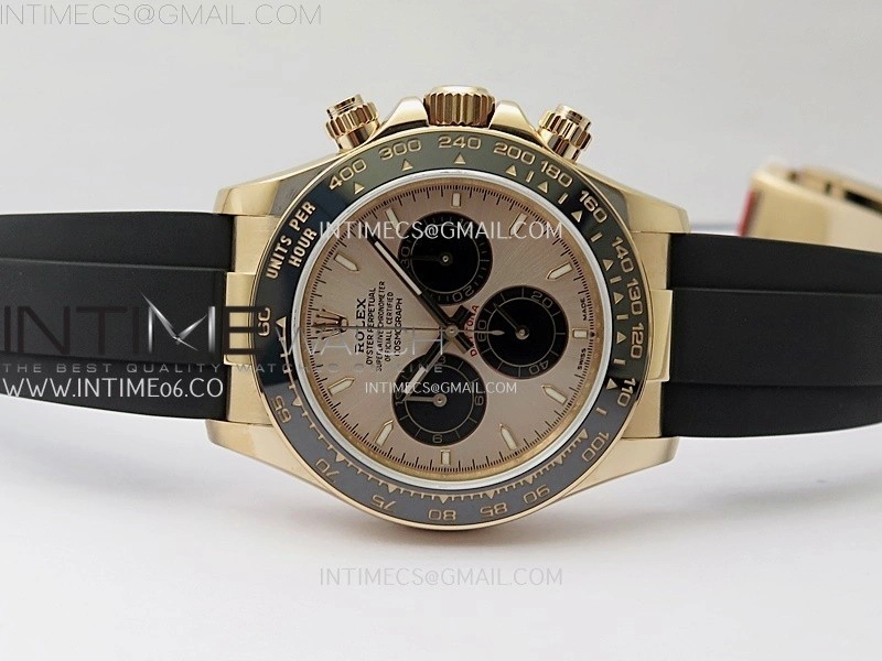 Daytona 126515 QF Gain Weight 1:1 Best Edition RG Dial Black Subdial Sticks Markers on Oysterflex Strap SH4131 V11