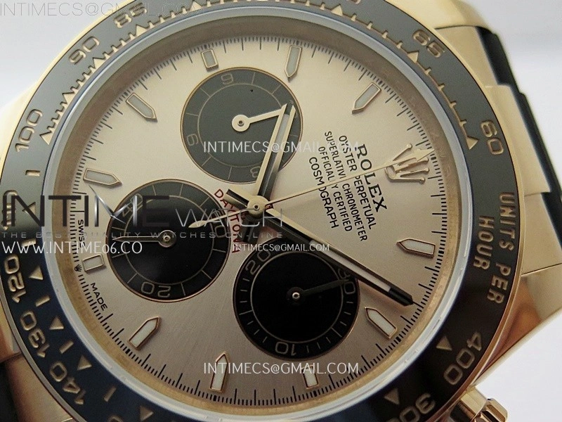Daytona 126515 QF Gain Weight 1:1 Best Edition RG Dial Black Subdial Sticks Markers on Oysterflex Strap SH4131 V11