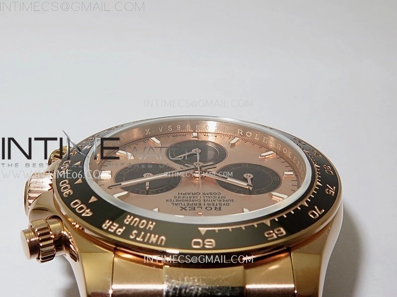 Daytona 126515 QF Gain Weight 1:1 Best Edition RG Dial Black Subdial Sticks Markers on Oysterflex Strap SH4131 V11