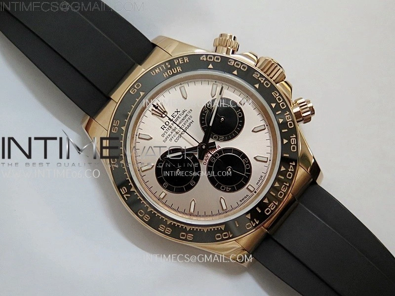 Daytona 126515 QF Gain Weight 1:1 Best Edition RG Dial Black Subdial Sticks Markers on Oysterflex Strap SH4131 V11