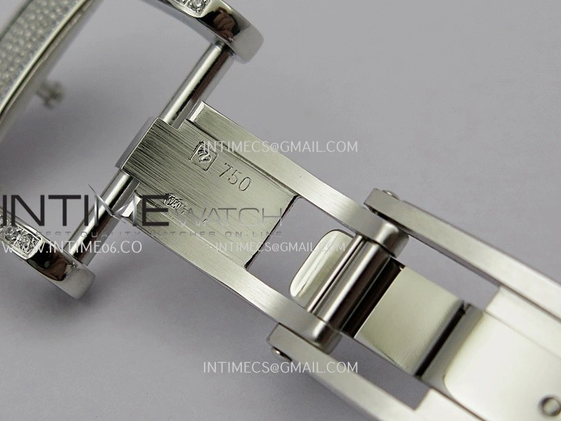 RM07 Full Paved Diamond SS ZF Best Edition White Diamond Skeleton Dial On White Rubber Strap Asian CRMA2 Clone