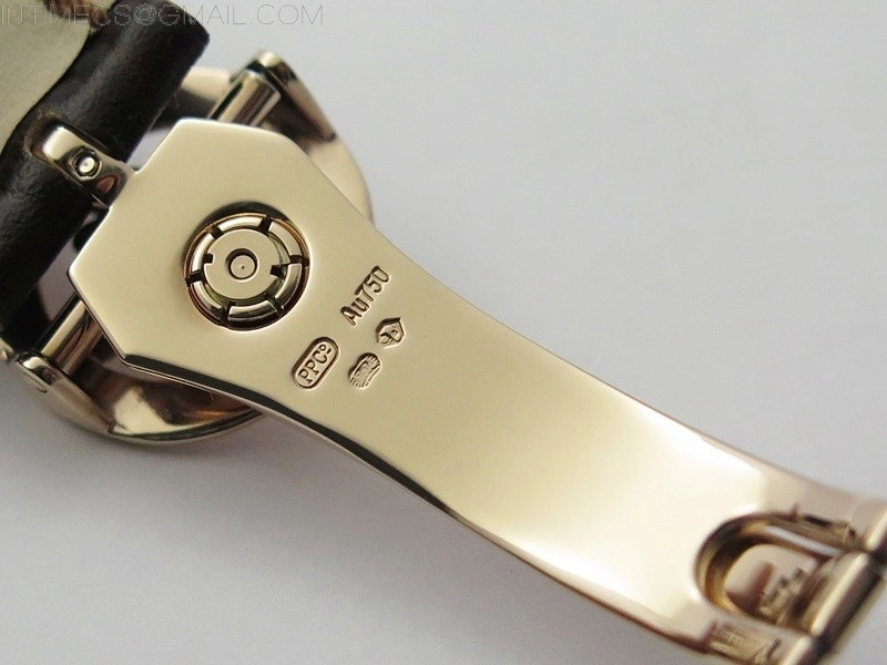 Annual Calendar Complications 5396 RG GRF Best Edition White dial Numbers Markers Blue Markers on Brown leather strap A324