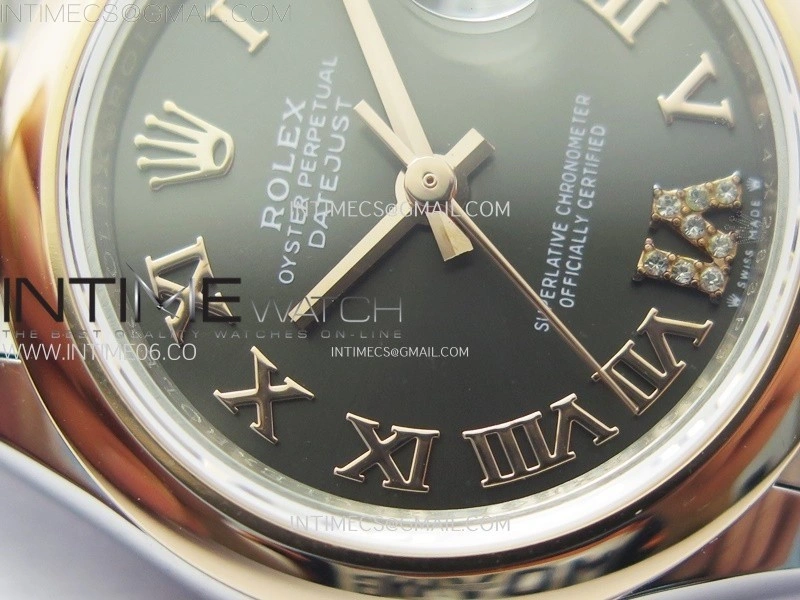 Datejust 28mm 279171 Smooth Bezel SS RG APSF Best Edition Gray Dial Roman Markers on SS Jubilee Bracelet NH05