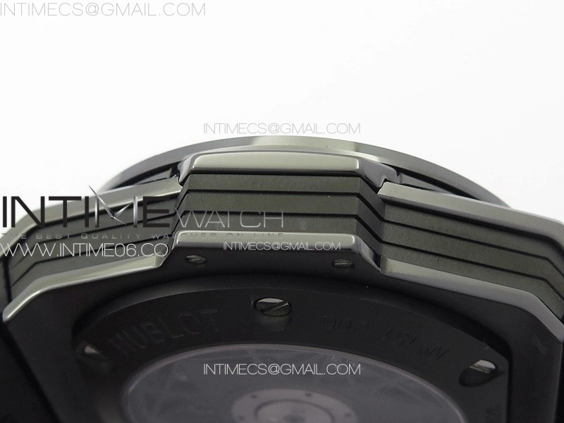 Big Bang Sang Bleu II Black Ceramic BBF Best Edition on Black Rubber Strap A1240