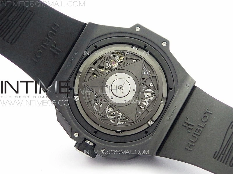 Big Bang Sang Bleu II Black Ceramic BBF Best Edition on Black Rubber Strap A1240