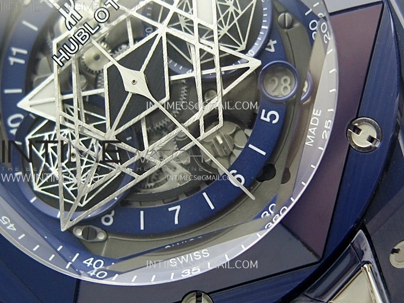 Big Bang Sang Bleu II Blue Ceramic BBF Best Edition on Blue Rubber Strap A1240