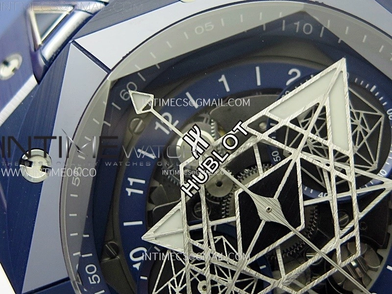 Big Bang Sang Bleu II Blue Ceramic BBF Best Edition on Blue Rubber Strap A1240