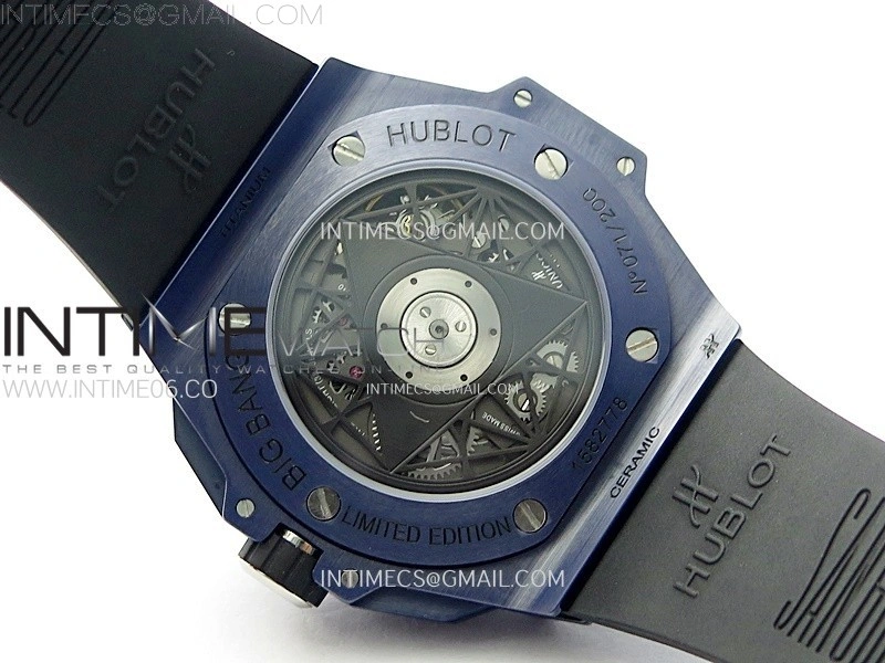 Big Bang Sang Bleu II Blue Ceramic BBF Best Edition on Blue Rubber Strap A1240