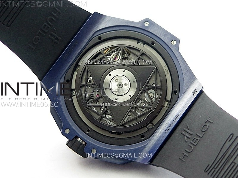 Big Bang Sang Bleu II Blue Ceramic BBF Best Edition on Blue Rubber Strap A1240