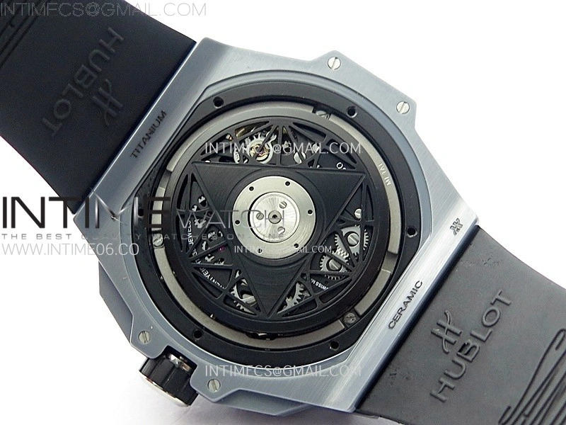 Big Bang Sang Bleu II Gray Ceramic BBF Best Edition on Gray Rubber Strap A1240