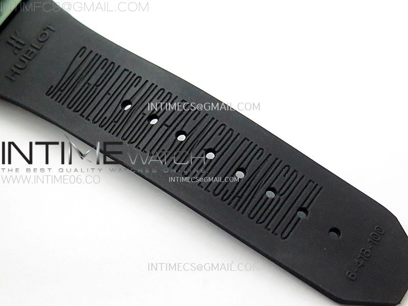 Big Bang Sang Bleu II Green Ceramic BBF Best Edition on Green Rubber Strap A1240