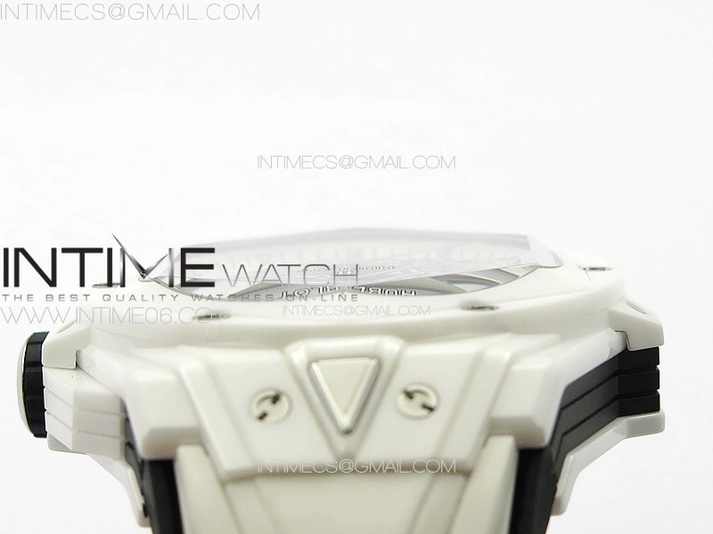 Big Bang Sang Bleu II White Ceramic BBF Best Edition on White Rubber Strap A1240