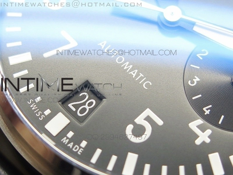 Big Pilot IW500901 AZF 1:1 Best Edition Black Dial on Black Leather Strap A521111