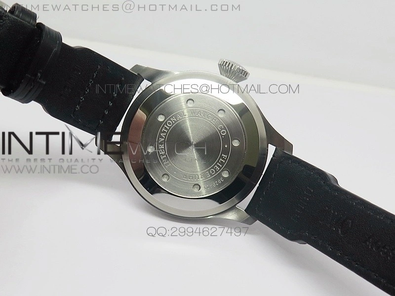 Big Pilot IW500901 AZF 1:1 Best Edition Black Dial on Black Leather Strap A521111