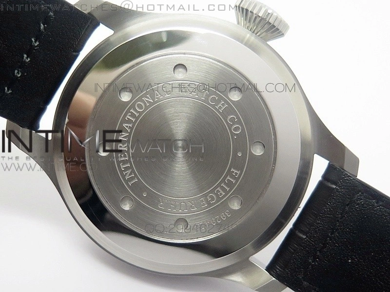 Big Pilot IW500901 AZF 1:1 Best Edition Black Dial on Black Leather Strap A521111