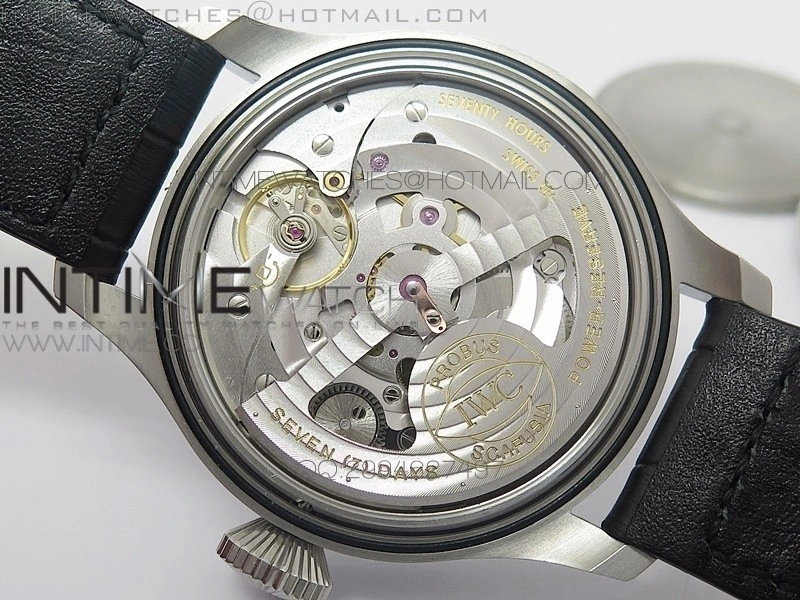 Big Pilot IW500901 AZF 1:1 Best Edition Black Dial on Black Leather Strap A521111