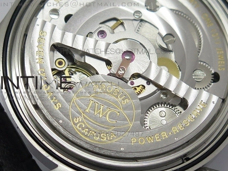 Big Pilot IW500901 AZF 1:1 Best Edition Black Dial on Black Leather Strap A521111