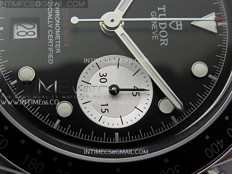 Black Bay Chrono M79360N SS ZF 1:1 Best Edition Black Dial On SS Bracelet DD7750