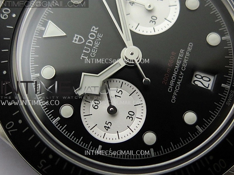 Black Bay Chrono M79360N SS ZF 1:1 Best Edition Black Dial On SS Bracelet DD7750