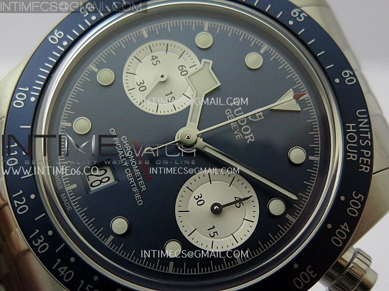 Black Bay Chrono M79360N SS ZF 1:1 Best Edition Blue Dial On SS Bracelet DD7750